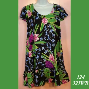 124 - 323WR , Ruffle cap sleeved dress