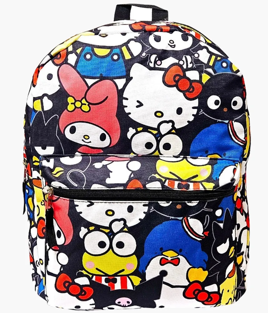 16" Sanrio Characters All Over Print Canvas Backpack