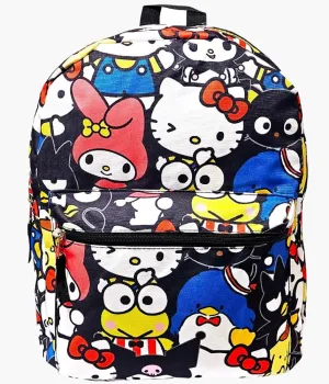 16" Sanrio Characters All Over Print Canvas Backpack
