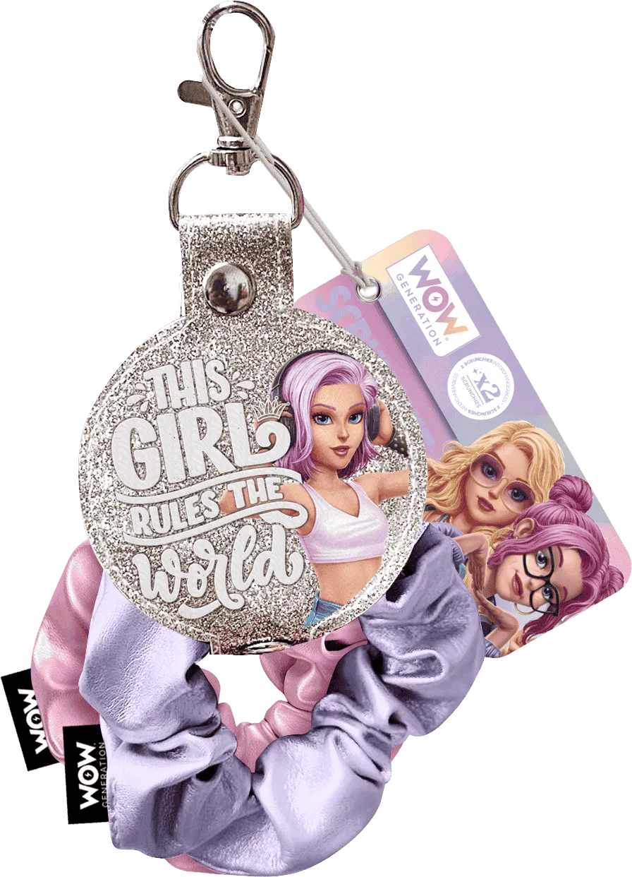 2 In 1 Scrunchie & Keychain In Cdu Wow Generation