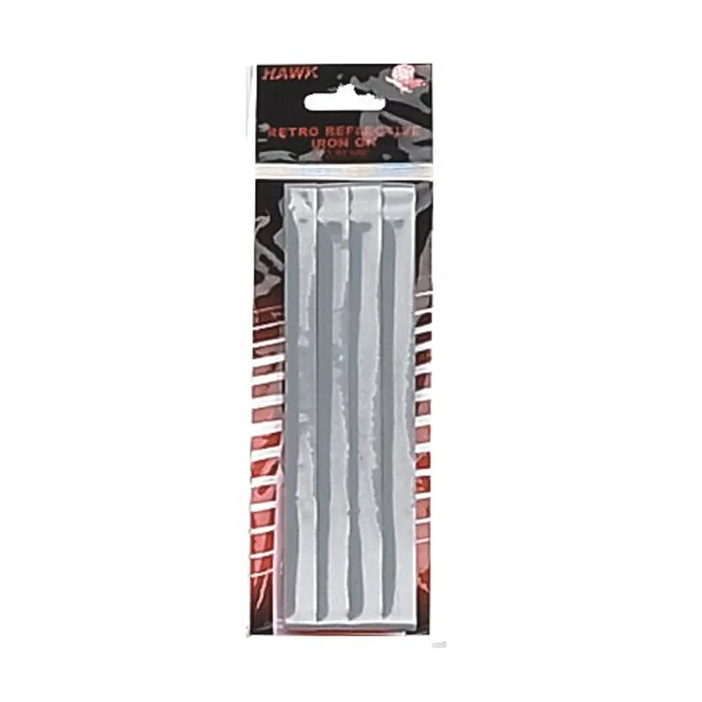 4 Reflective Iron-On Safety Tape Strip 3/8" x 18" High Visibility Sports Hiking