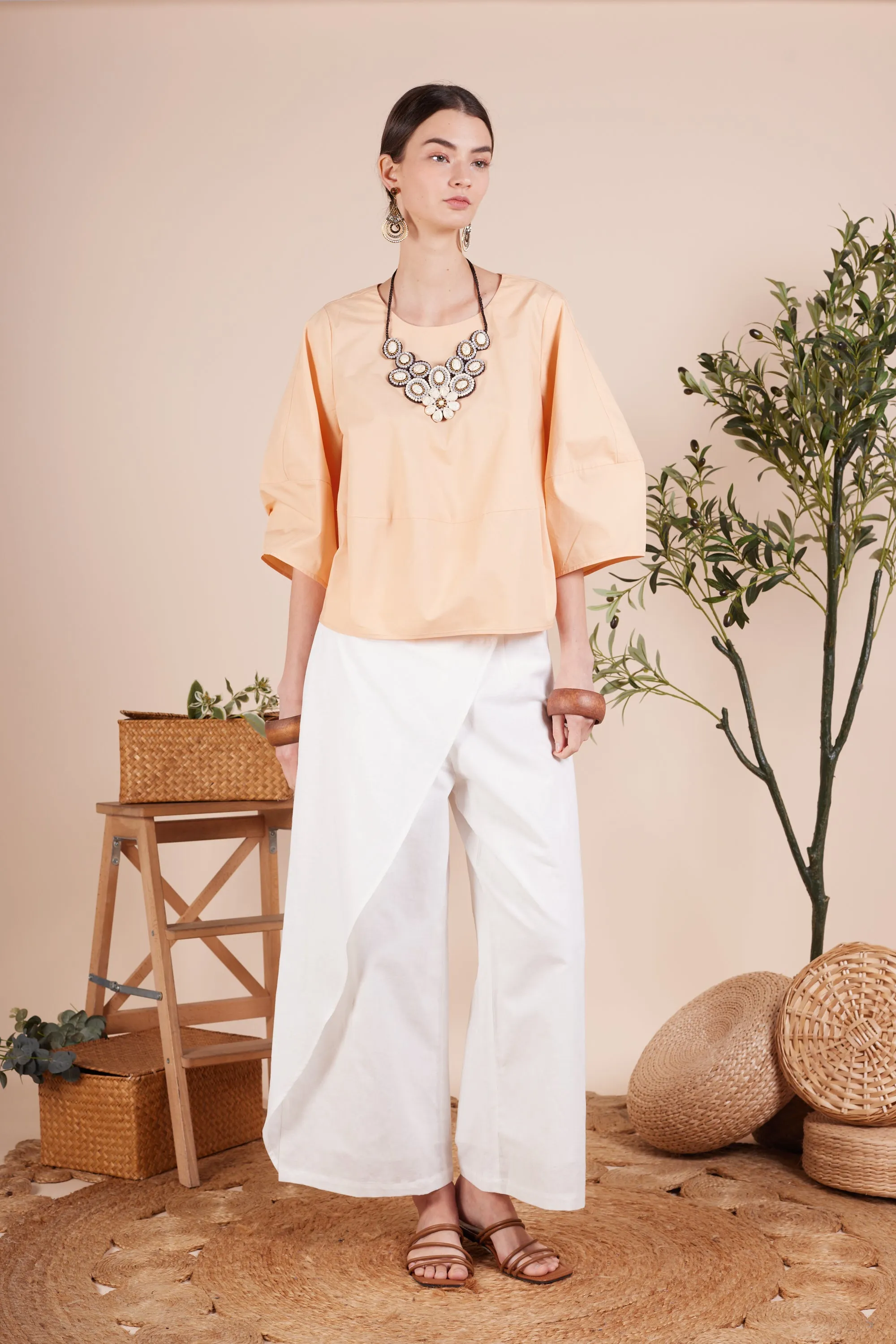 AALIYAH COTTON POPLIN BLOUSE