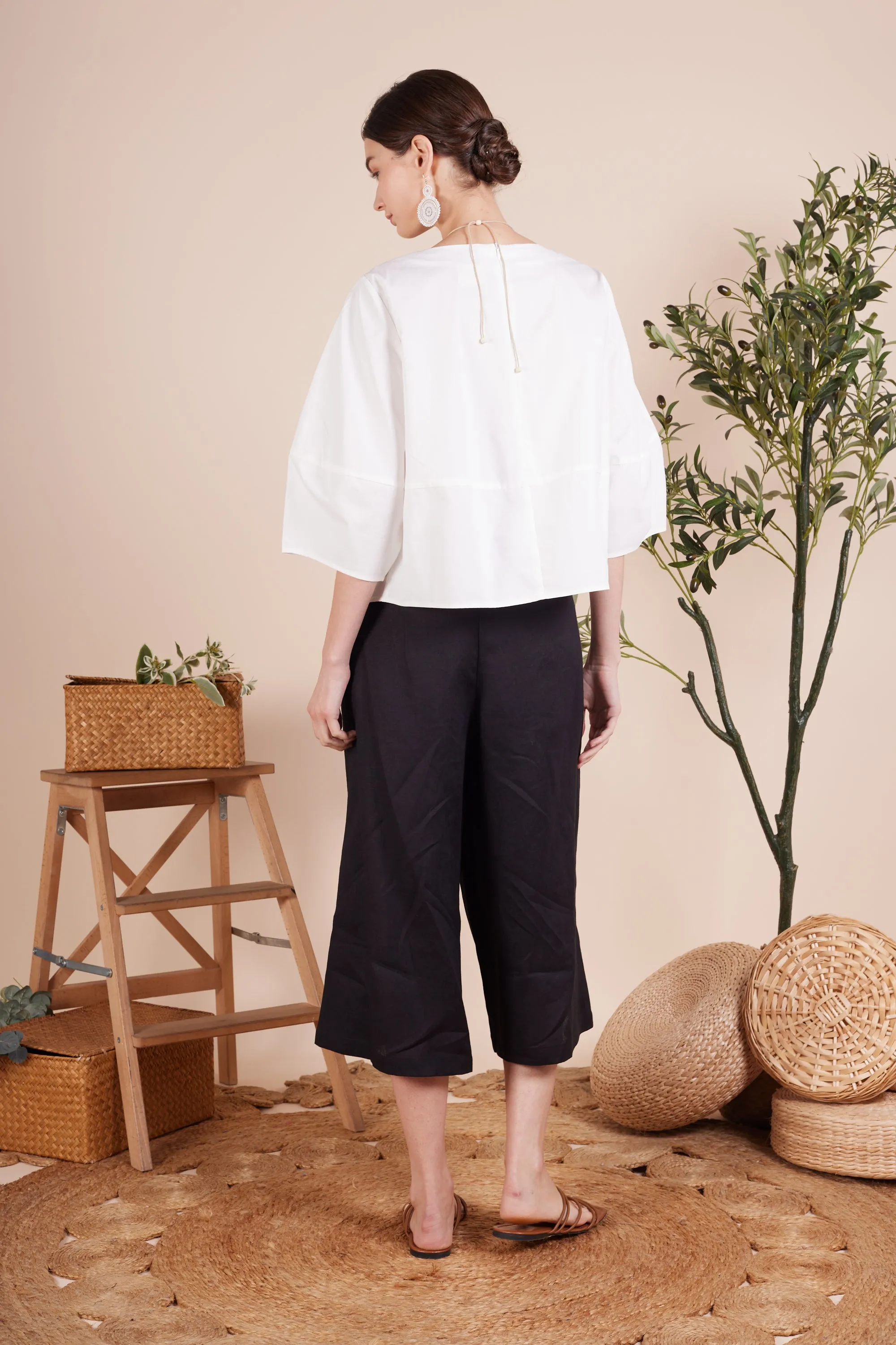AALIYAH COTTON POPLIN BLOUSE