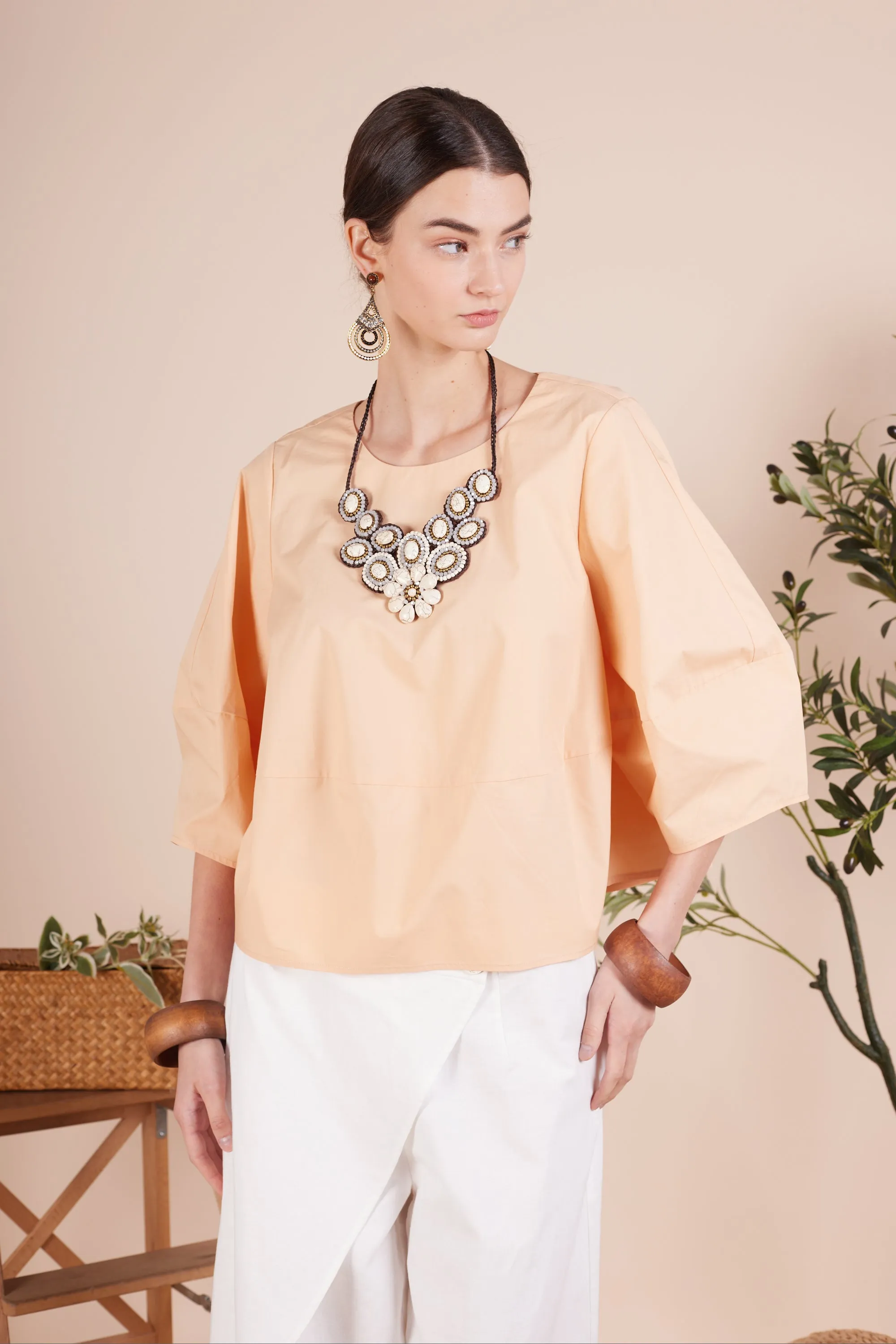 AALIYAH COTTON POPLIN BLOUSE