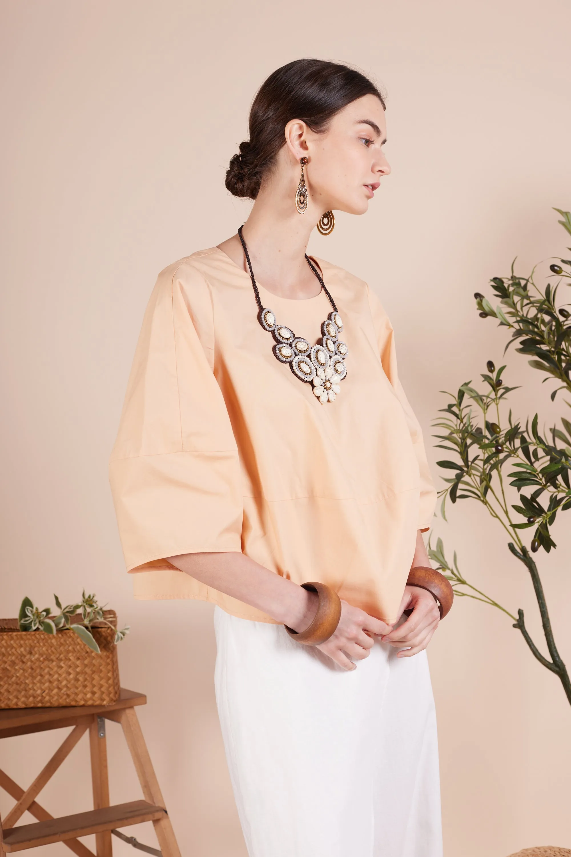 AALIYAH COTTON POPLIN BLOUSE