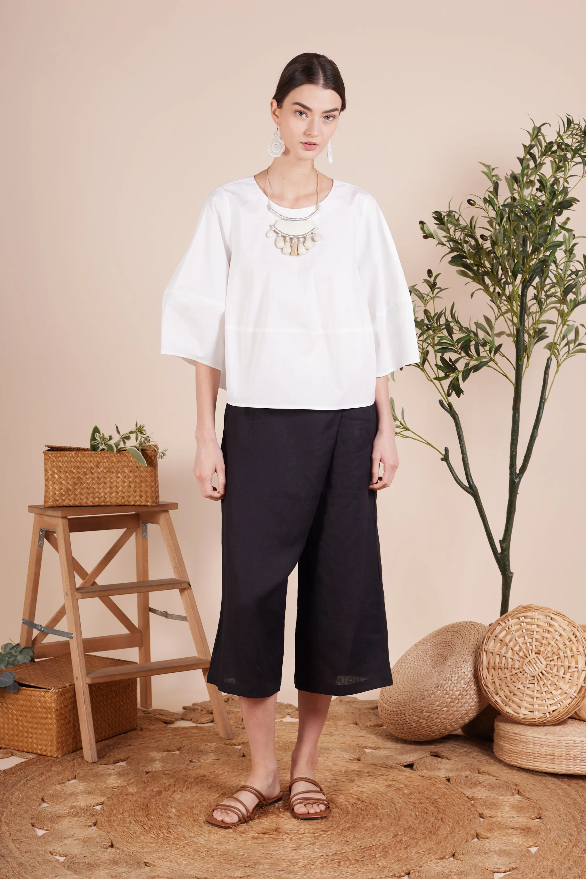 AALIYAH COTTON POPLIN BLOUSE