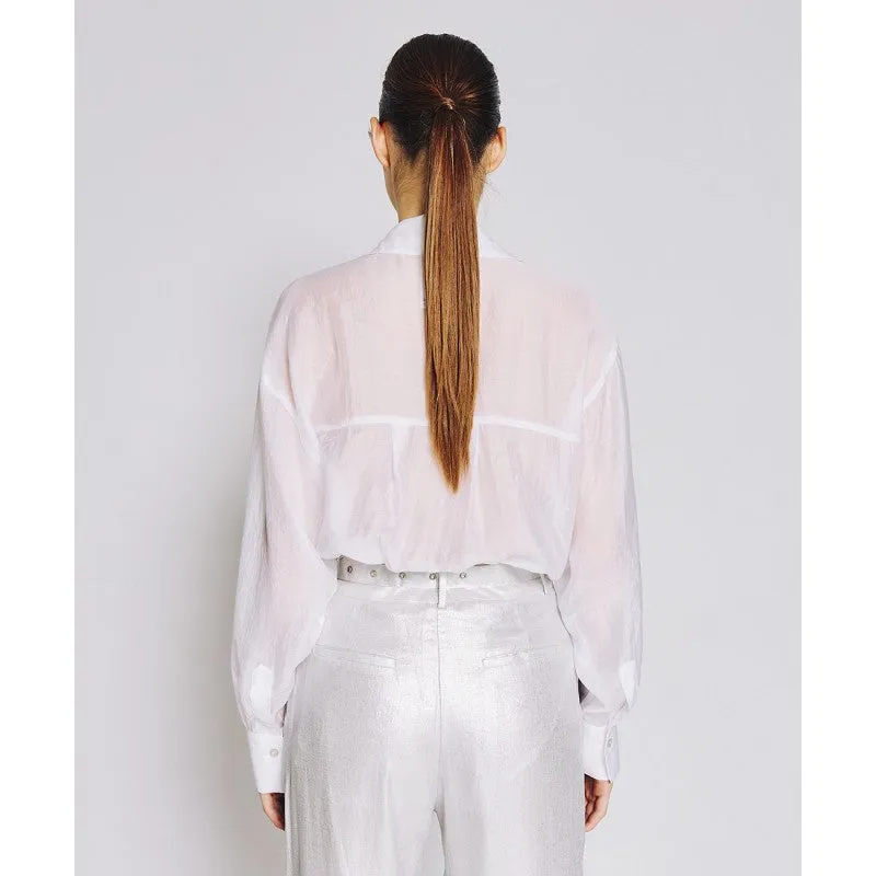 Access Fashion White Shirt With Embriodery Sequins