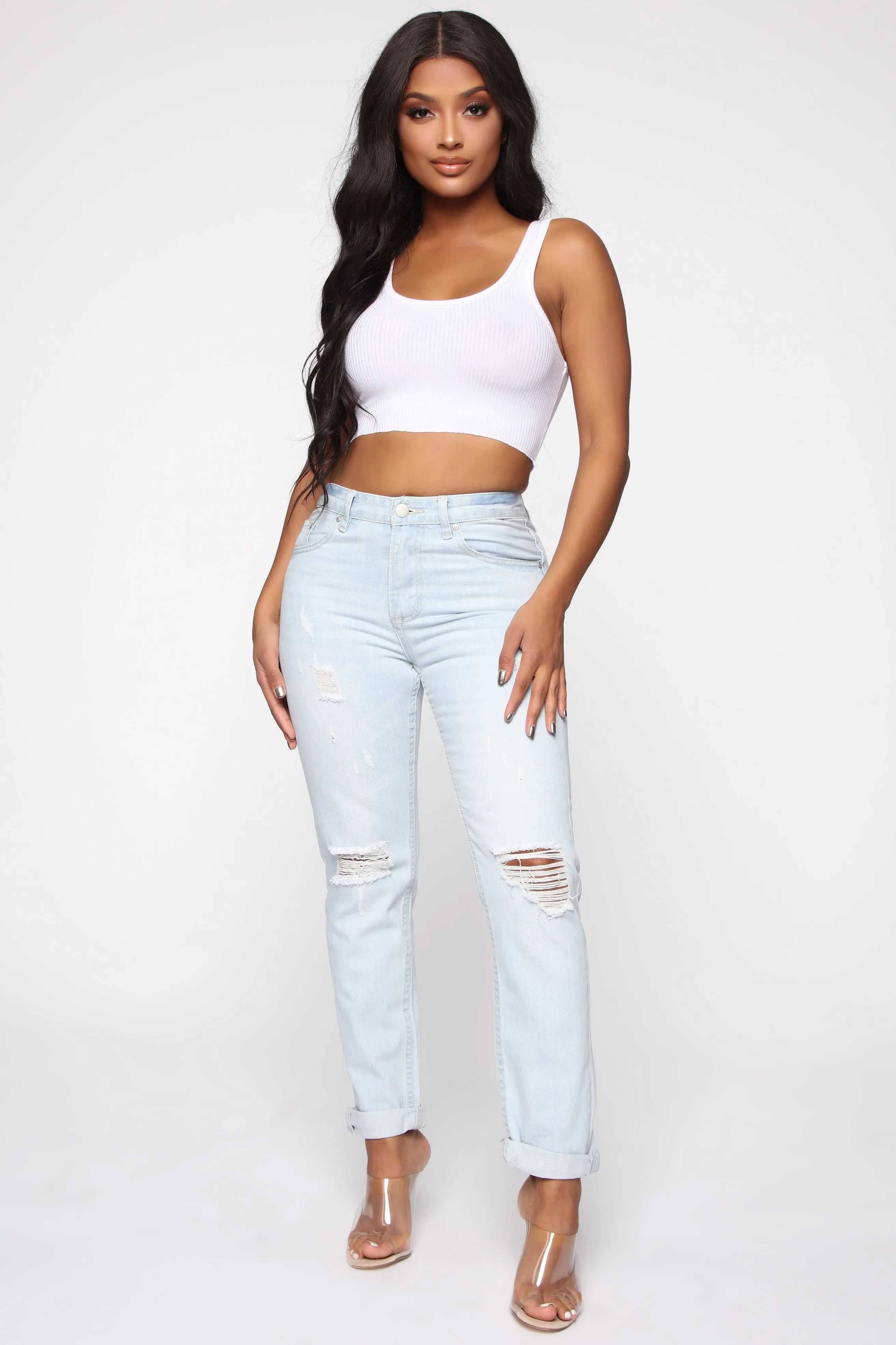 Bad Breakup Boyfriend Jeans - Light Blue Wash