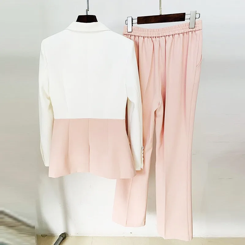 Blazer & Pant Set - Dames - Elegante ELLI Set van Hoogwaardige Stof met Moderne Pasvorm