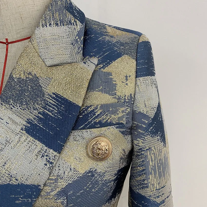 Blazer - Dames - Double-Breasted, Stijlvol en Tijdloos Design met Luxe Materiaal