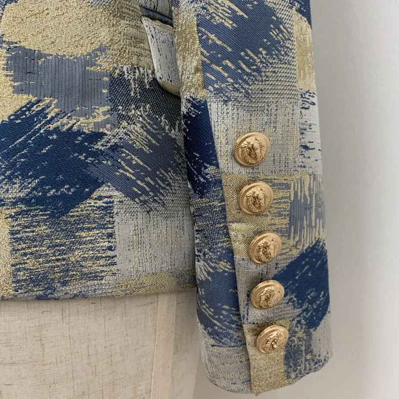 Blazer - Dames - Double-Breasted, Stijlvol en Tijdloos Design met Luxe Materiaal