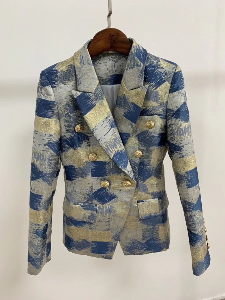 Blazer - Dames - Double-Breasted, Stijlvol en Tijdloos Design met Luxe Materiaal