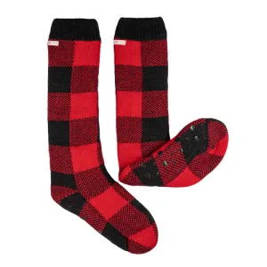 Coffee Shoppe Buffalo Check Slipper Sock