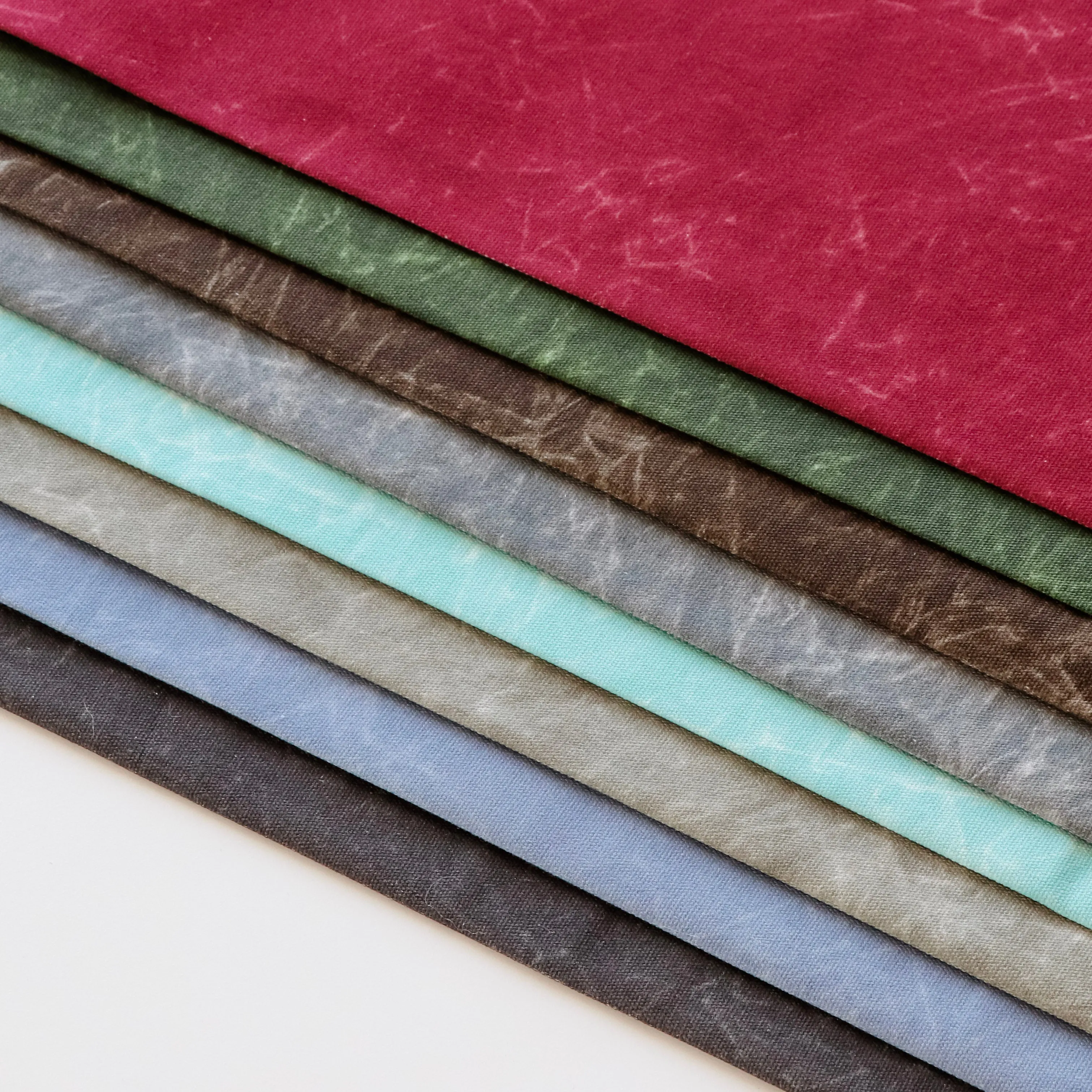 Cranberry Faux Waxed Duck Canvas 1 Yard Cut