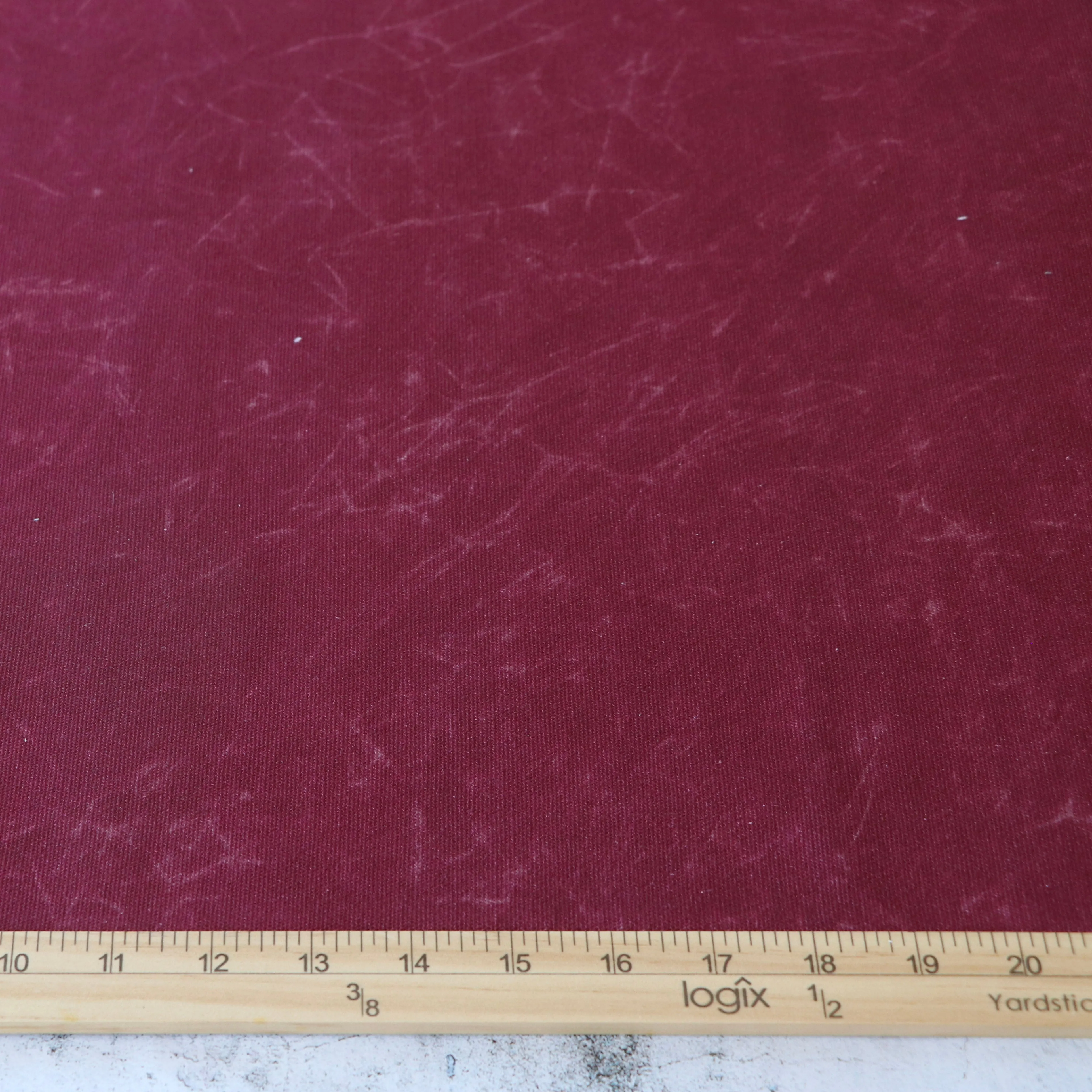 Cranberry Faux Waxed Duck Canvas 1 Yard Cut