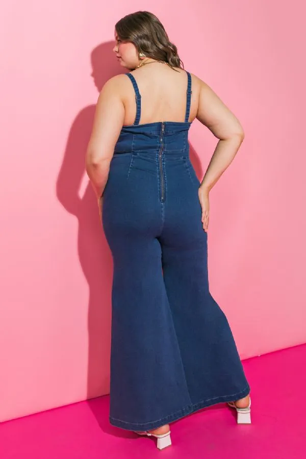 Curvy Girl Denim Jumpsuit