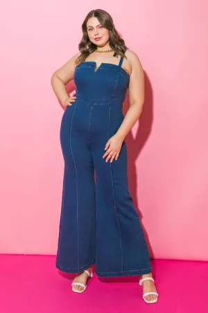 Curvy Girl Denim Jumpsuit