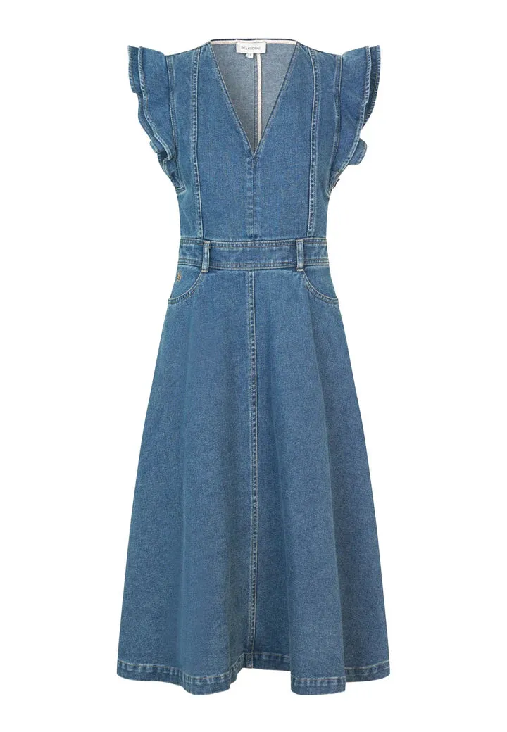 Dea Kudibal Edissa Light Blue Denim Dress With Denim Detailing