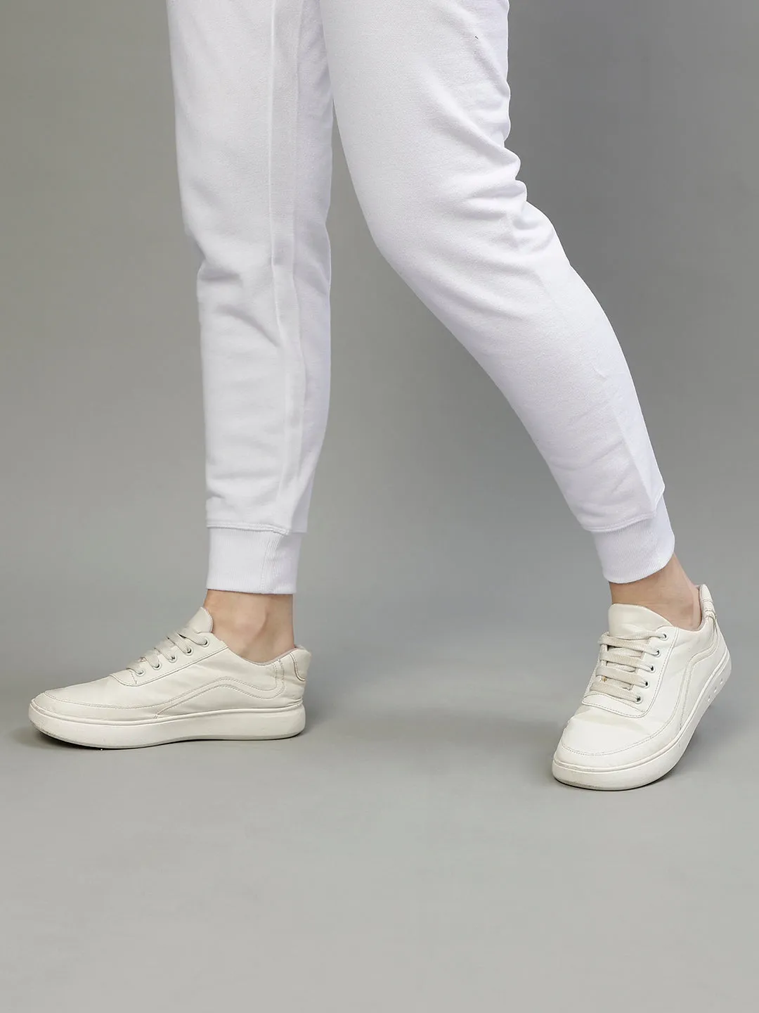 Dkny Women White Solid Regular Fit Trackpants