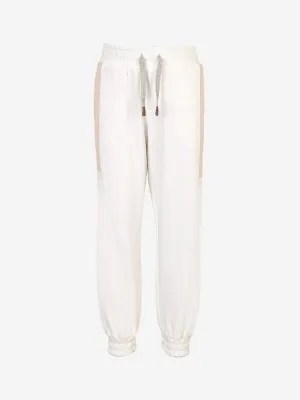 Eleventy Boys Logo Joggers in Ivory