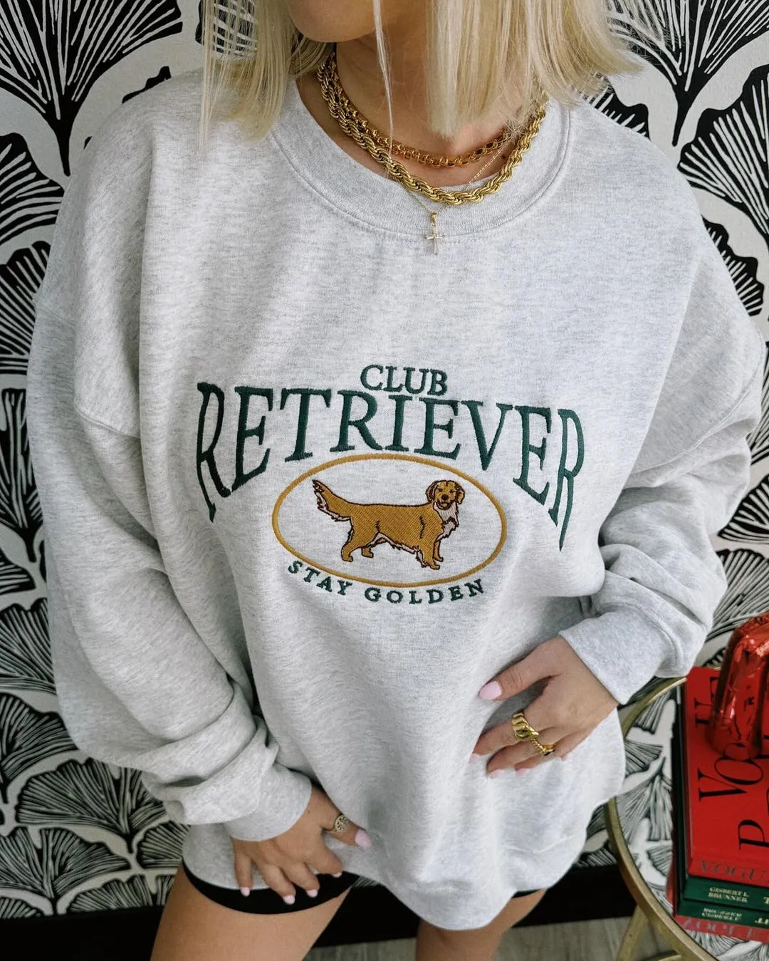Embroidered Retriever Club Sweatshirt