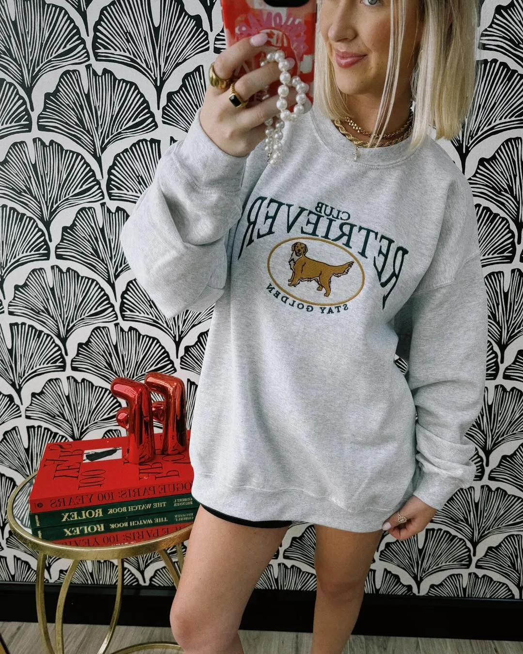 Embroidered Retriever Club Sweatshirt