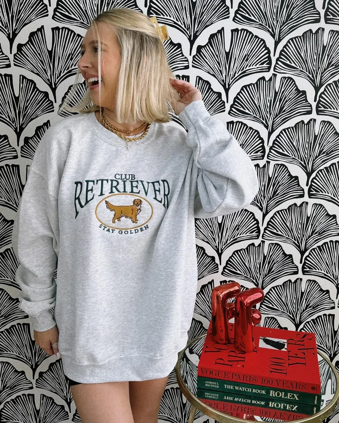 Embroidered Retriever Club Sweatshirt