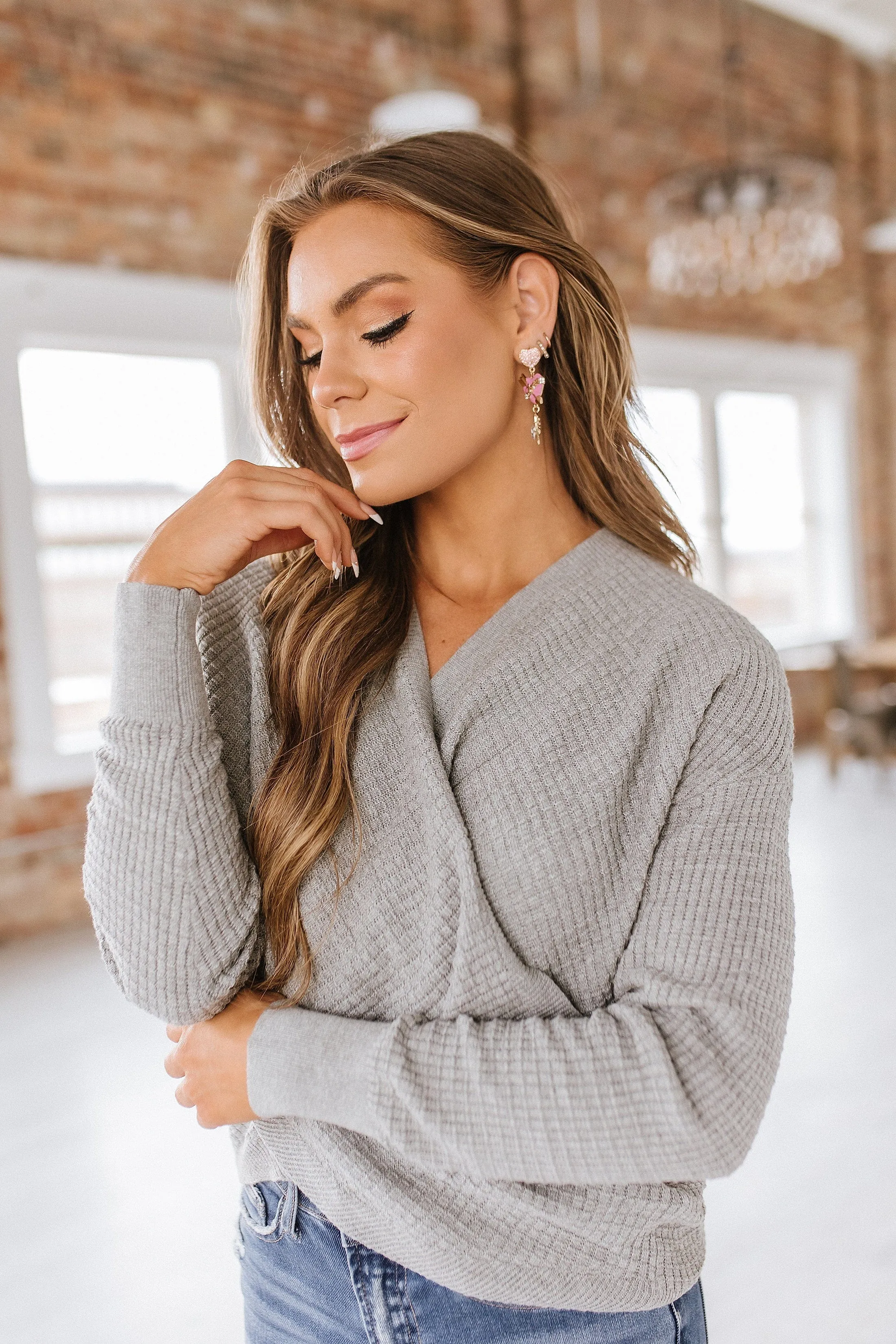 Emmarie Knit Wrap Top | S-2XL | PRE ORDER