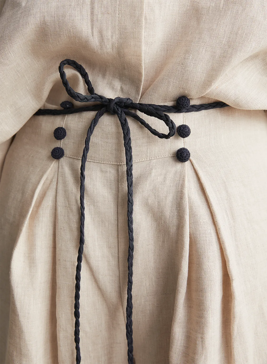 Gigi Linen Smock Shirt | Flax Navy