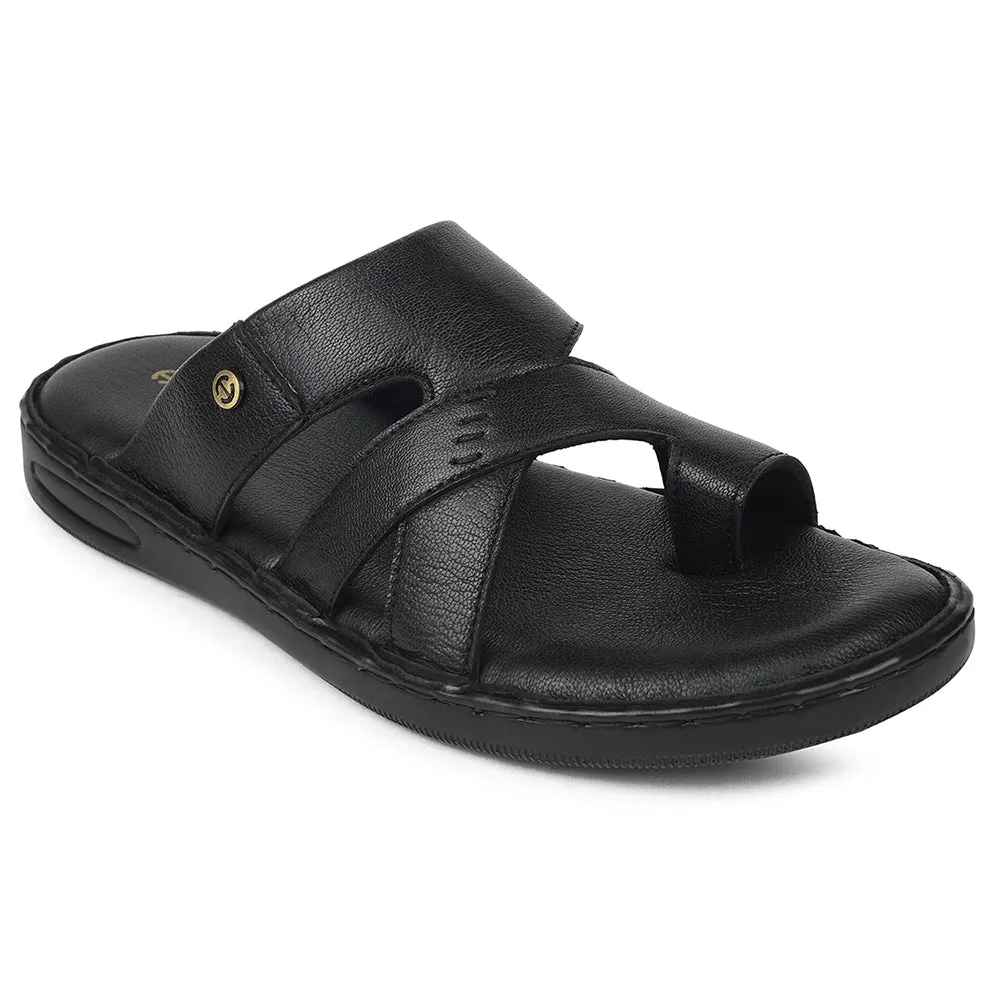 Healers Black Casual Slipper For Mens AOL-10 By Liberty
