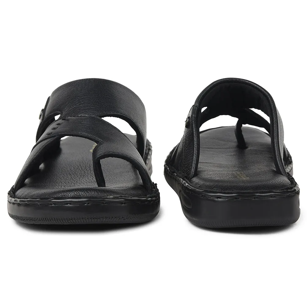Healers Black Casual Slipper For Mens AOL-10 By Liberty