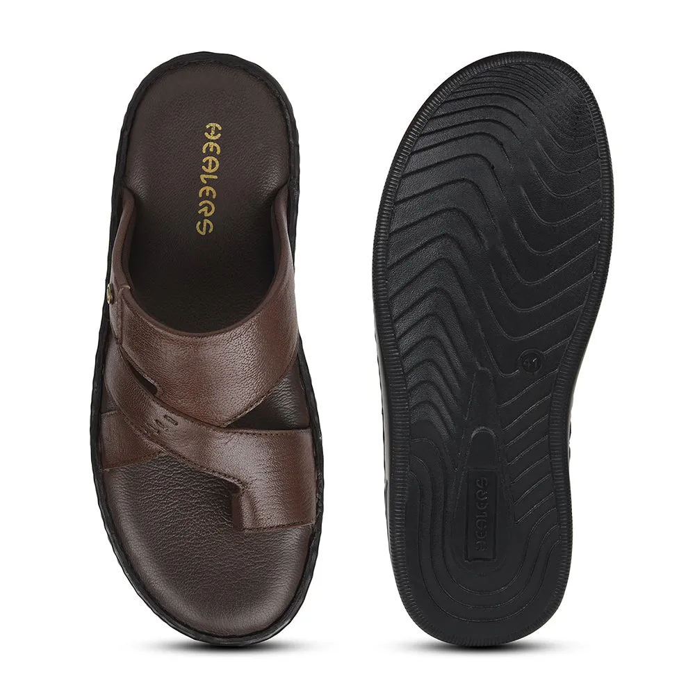 Healers Brown Casual Slipper For Mens AOL-10 By Liberty
