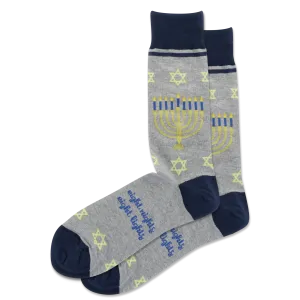 HOTSOX Men's Menorah Crew Socks