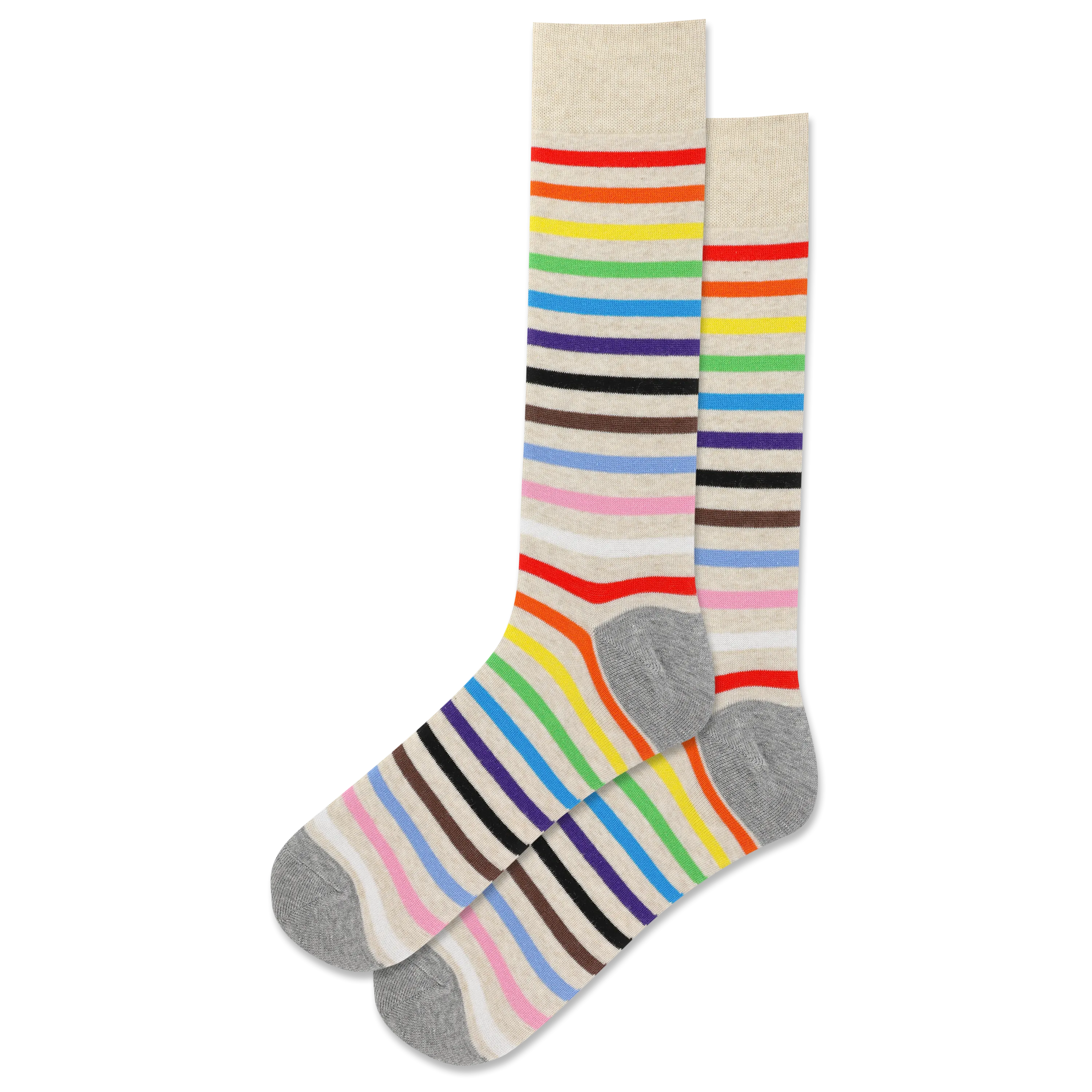 HOTSOX Men's Pride Inclusive Stripe Crew Sock