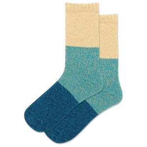 HOTSOX Women's Colorblock Boot Crew Sock