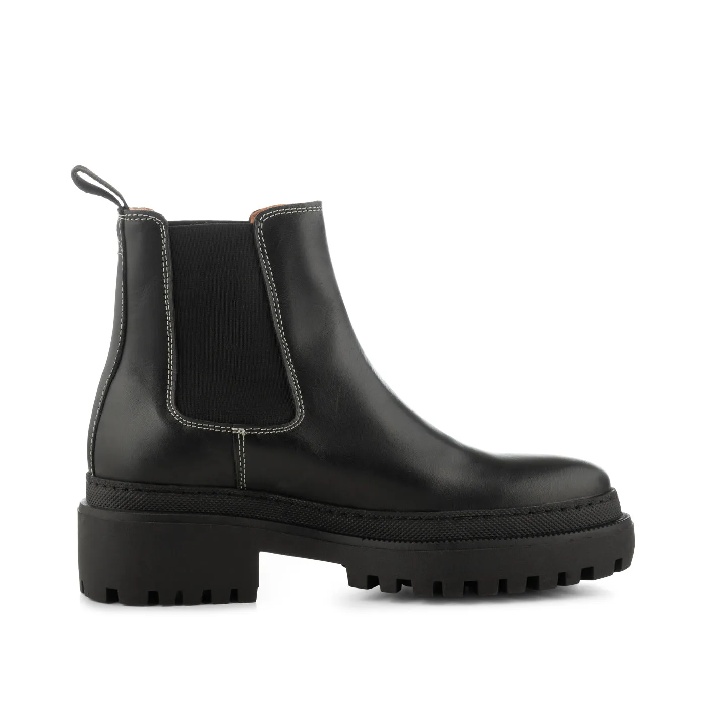Iona chelsea boot leather - BLACK