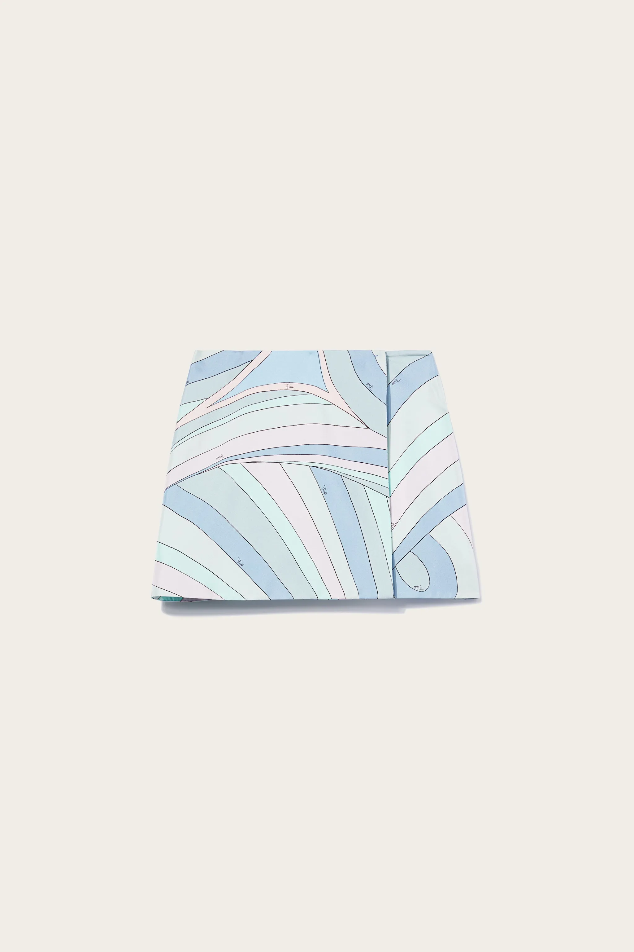 Iride-Print Silk-Twill Skirt