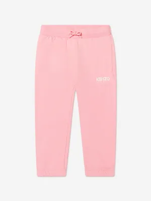 KENZO Girls Logo Print Joggers in Pink