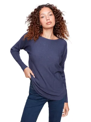 Knit Sweater with Back Lace-Up Detail