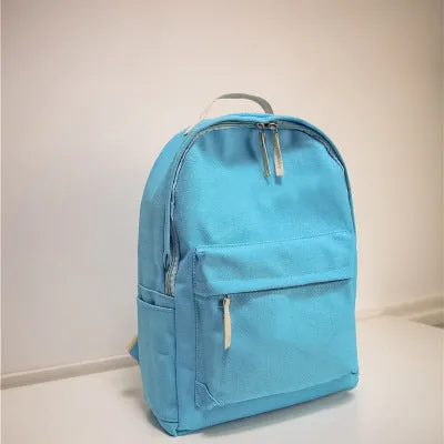 Lemon Kitten Japanese Canvas Solid Backpack