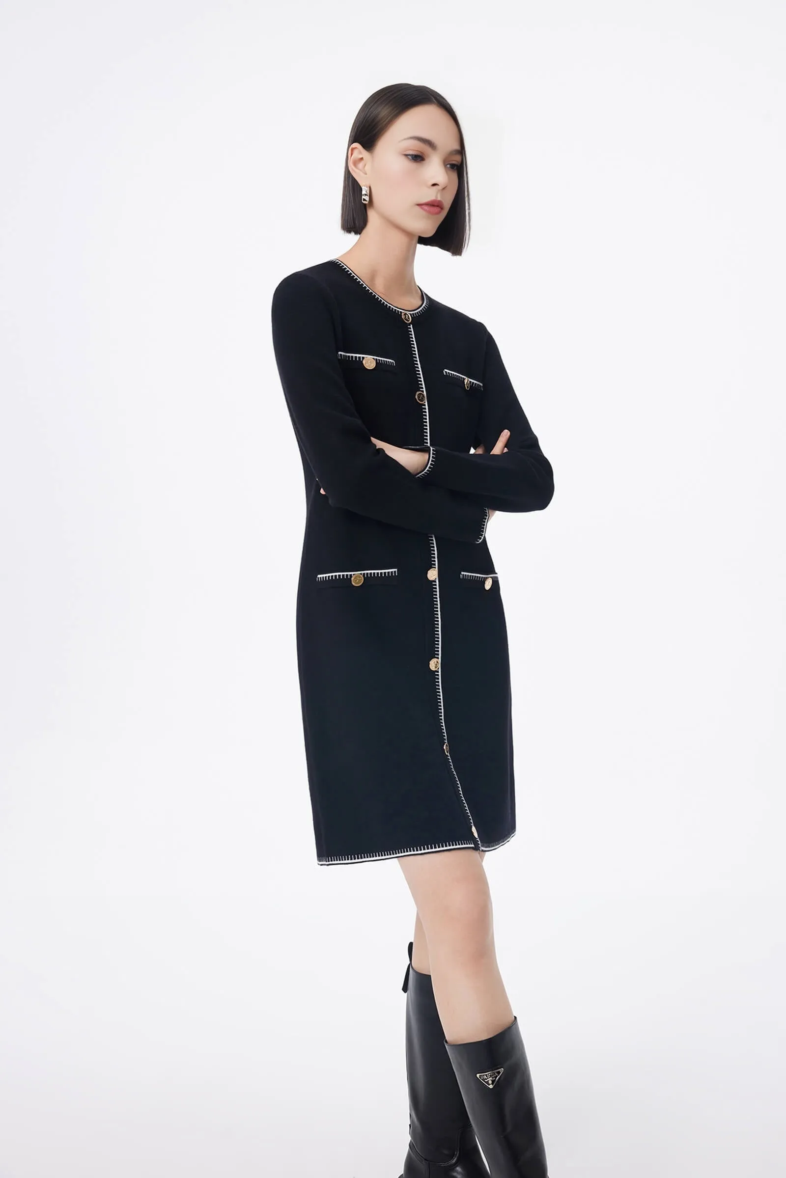 LILY Petite Elegance Knit Dress