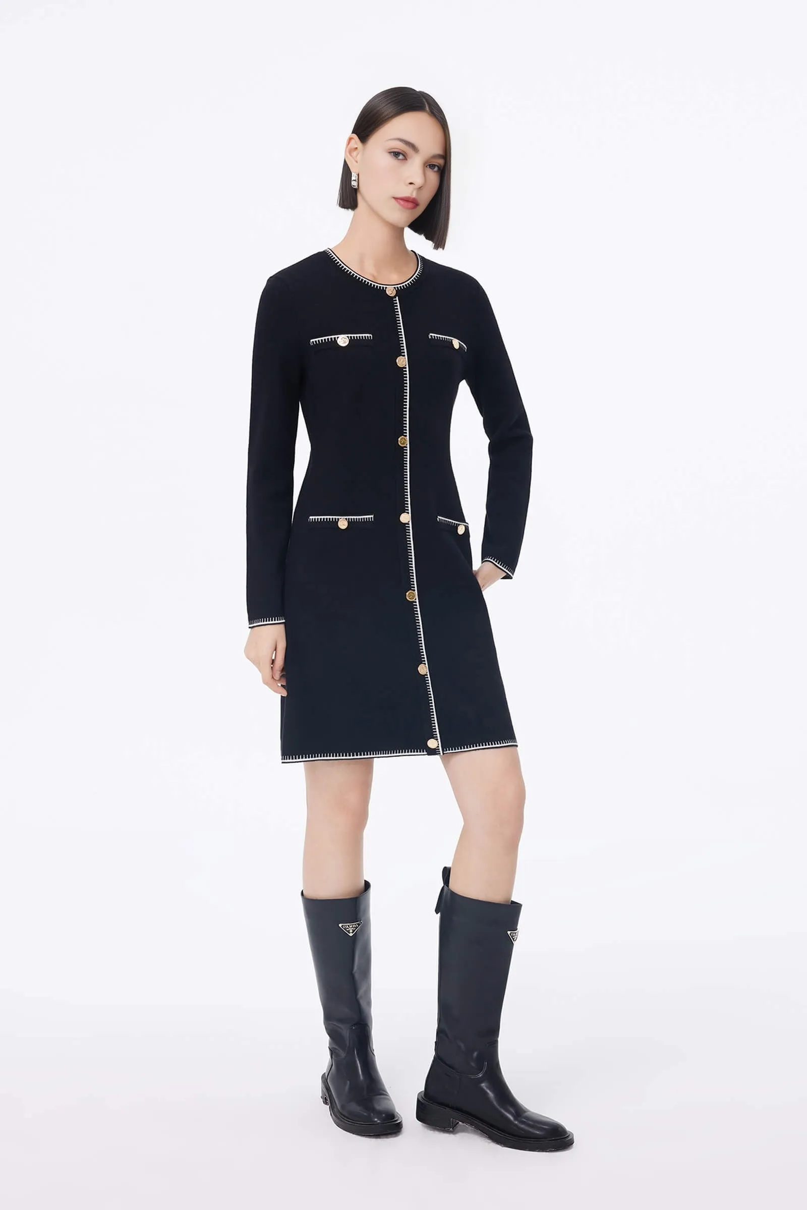 LILY Petite Elegance Knit Dress