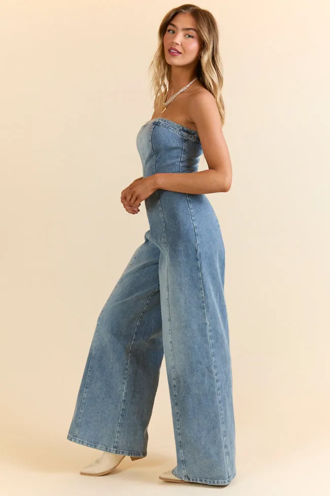 Nashville Nights Corset Denim Jumpsuit