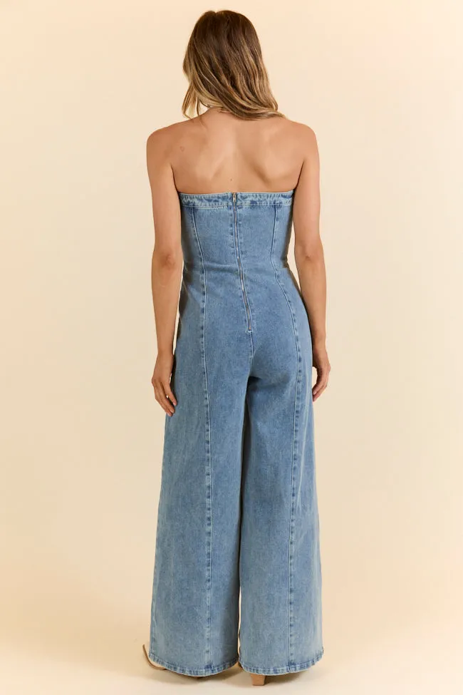 Nashville Nights Corset Denim Jumpsuit