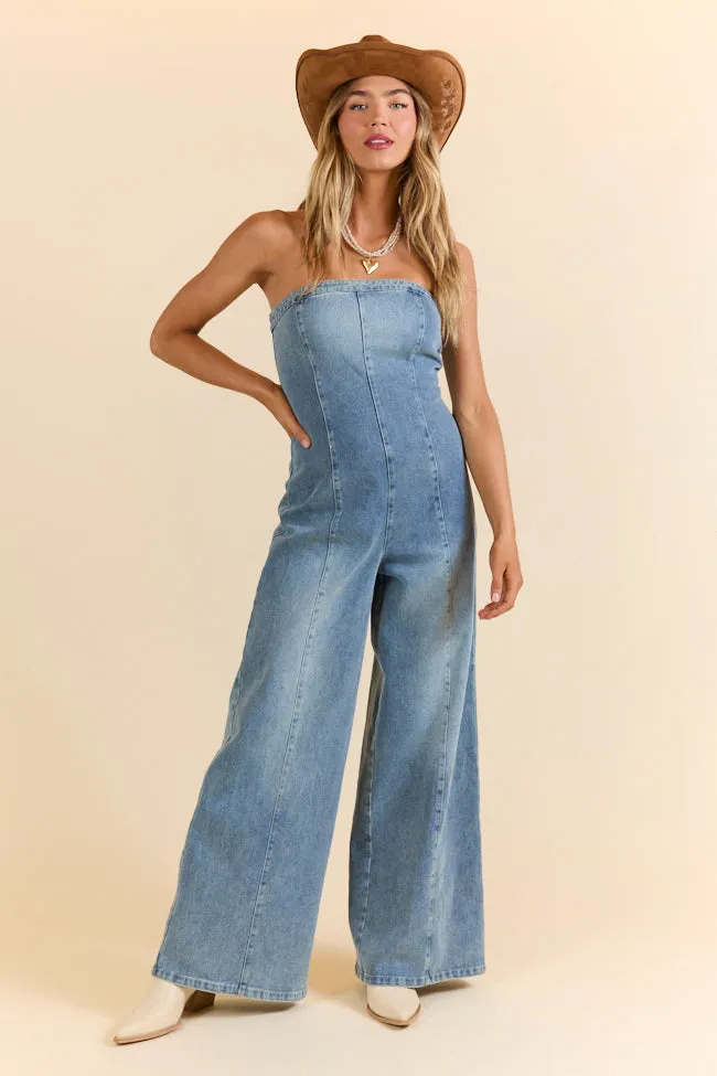 Nashville Nights Corset Denim Jumpsuit