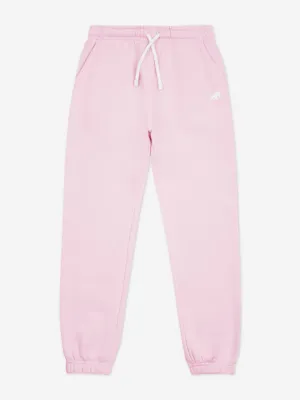 New Balance Girls Brush Back Small Logo Joggers in Pink