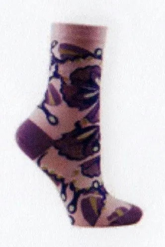 Ozone Womens Papillon Collage Sock