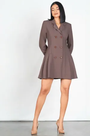 Pleated Blazer Dress