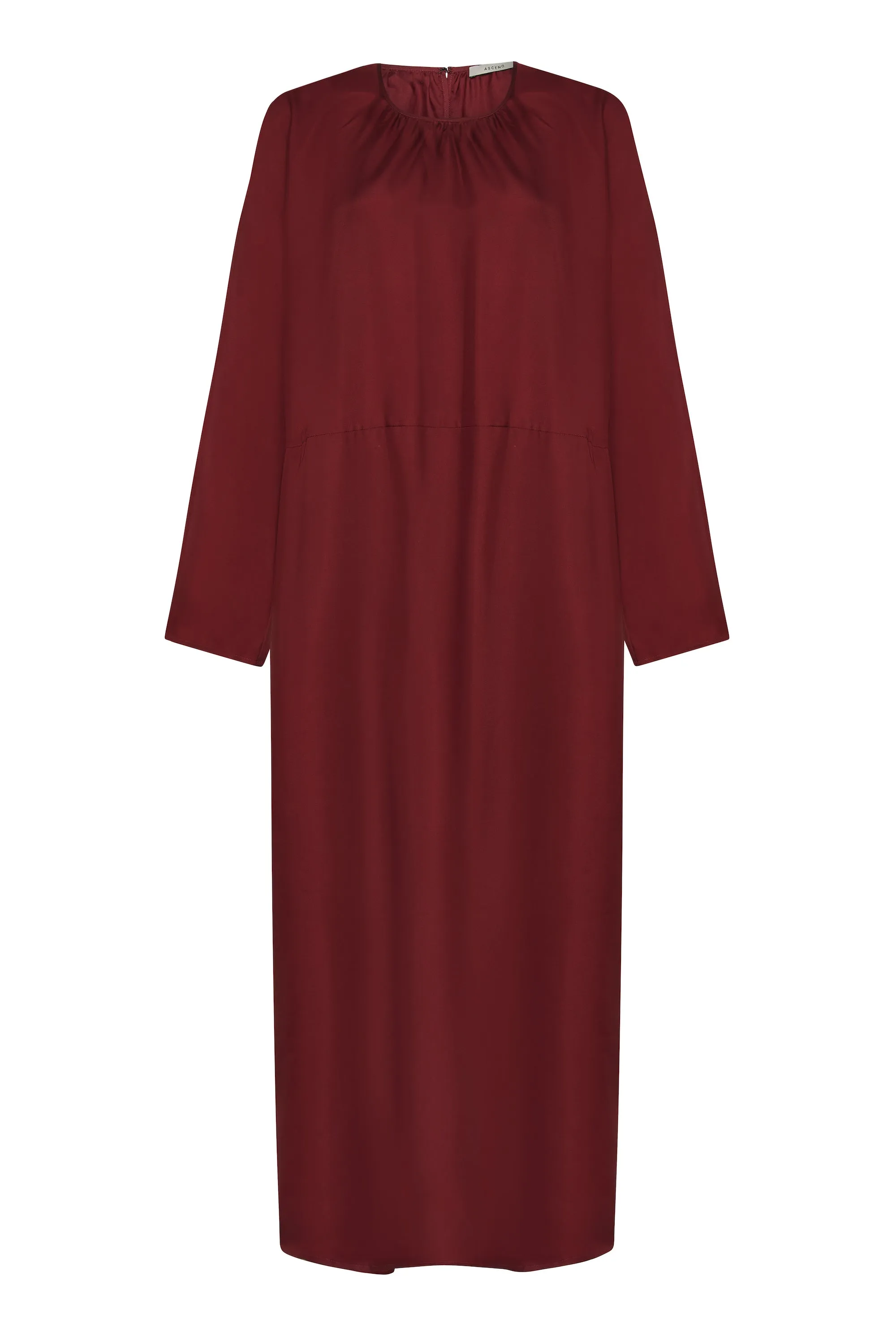 Rhodes Dress Burgundy Silk Twill
