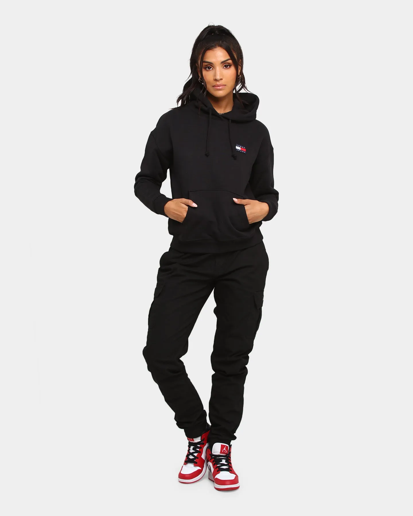 Tommy Jeans Women's Tommy Badge Hoodie Black